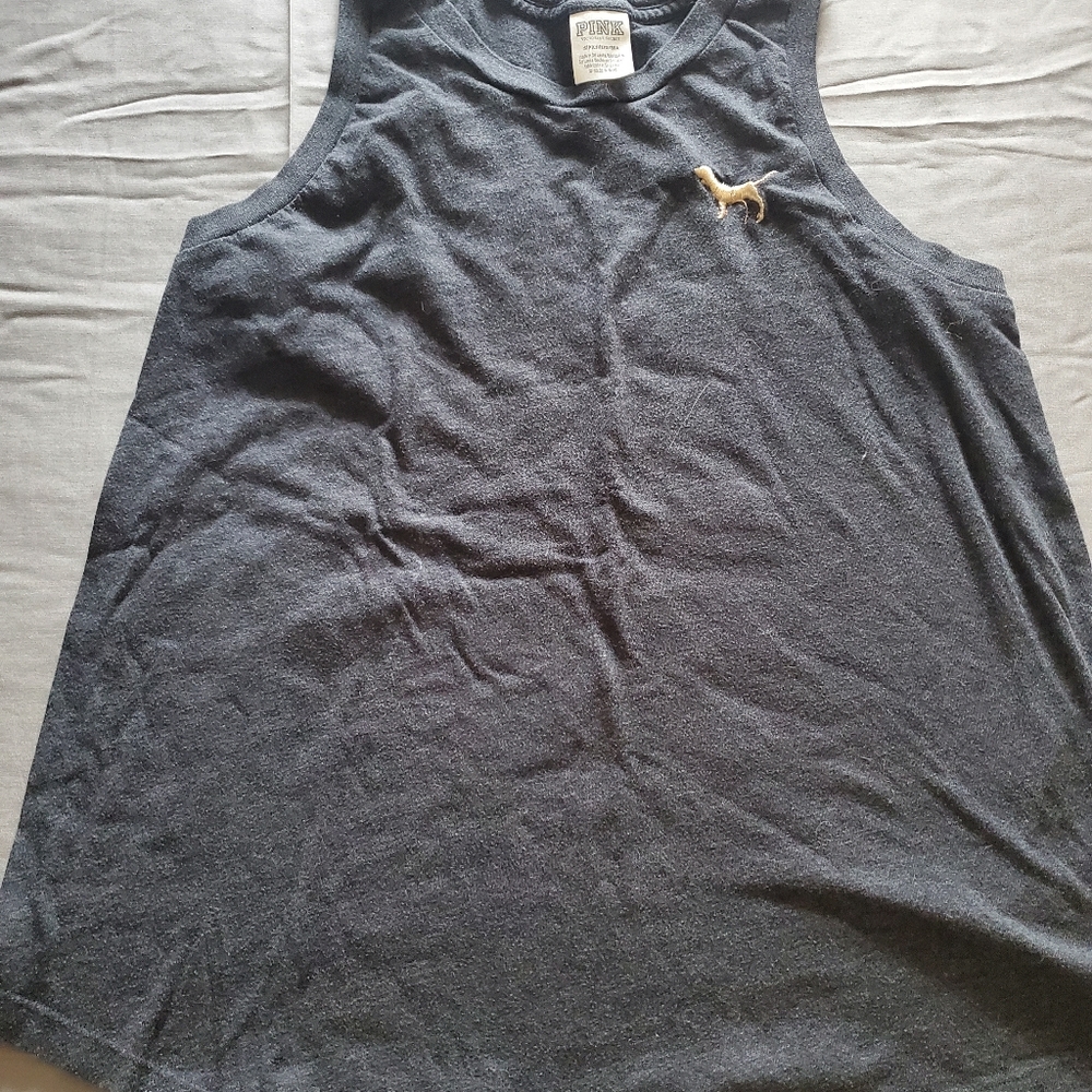 Pink tank with gold sequins on the back